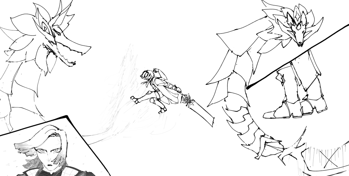 Kisi_Mihyoichi's tweet photo. DAY 6: Video games (Genshin Impact)  

Horrendously and entirely, self-indulgent.
 Varka? Varka resembles Kaiser? 
So...Varkaiser?  

Read Right to Left!
#KaiserWeek2025 https://t.co/Vcq6e0sqdp