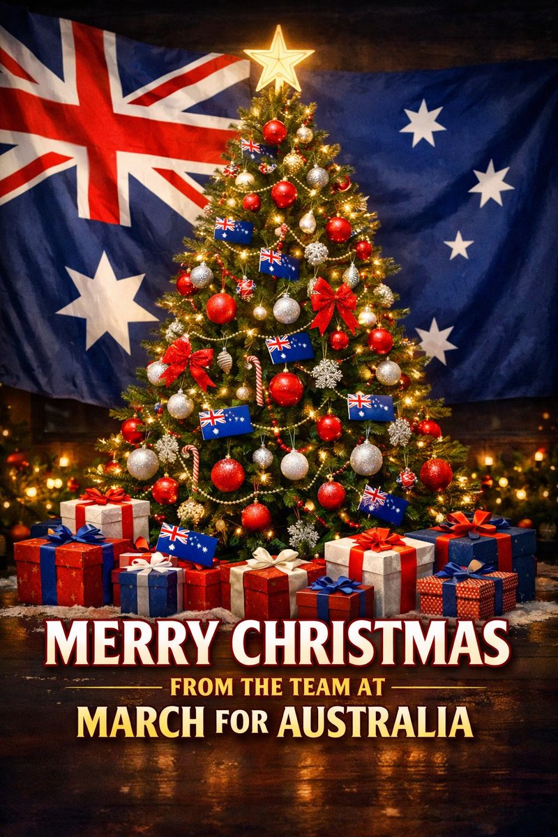 The entire team at March For Australia would like to wish you all a very Merry Christmas for tomorrow. 

As we gather with family and friends under the summer sun this Christmas, let's remember the spirit that binds us as Australians—resilience, mateship, and an unwavering love