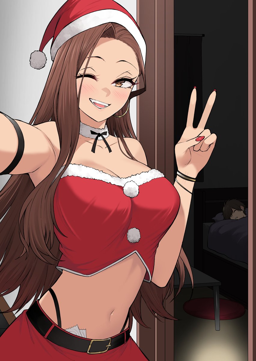 nori5rou_2's tweet image. ギャルサンタによるプレゼントお届けタイム🎁