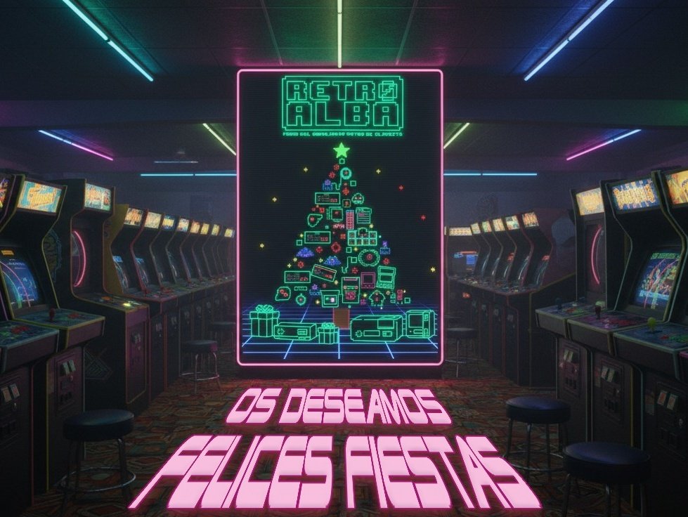 retroalba's tweet photo. 🎄¡Feliz Navidad y próspero año desde RETROALBA! 🎮

Este año hemos recargado pila con los mejores clásicos, arcades y mucha nostalgia.

Que 2026 esté lleno de vidas extra, puntos de experiencia y partidas inolvidables.
¡Hasta la próxima partida!
#Albacete #retrogaming #Retr0alba https://t.co/5P1TJNTJid