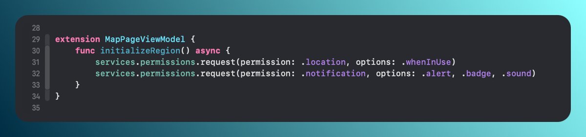 PiotrekJeremicz's tweet image. Sometimes, I manage to write code that makes me genuinely proud! 🌟

The entire service is built on a simple abstraction, utilizing generic types and depending on a specific typealias. ✨

It works beautifully and looks stunning! 🤩

#BuildInPublic #DevDiary #Permissions #Swift