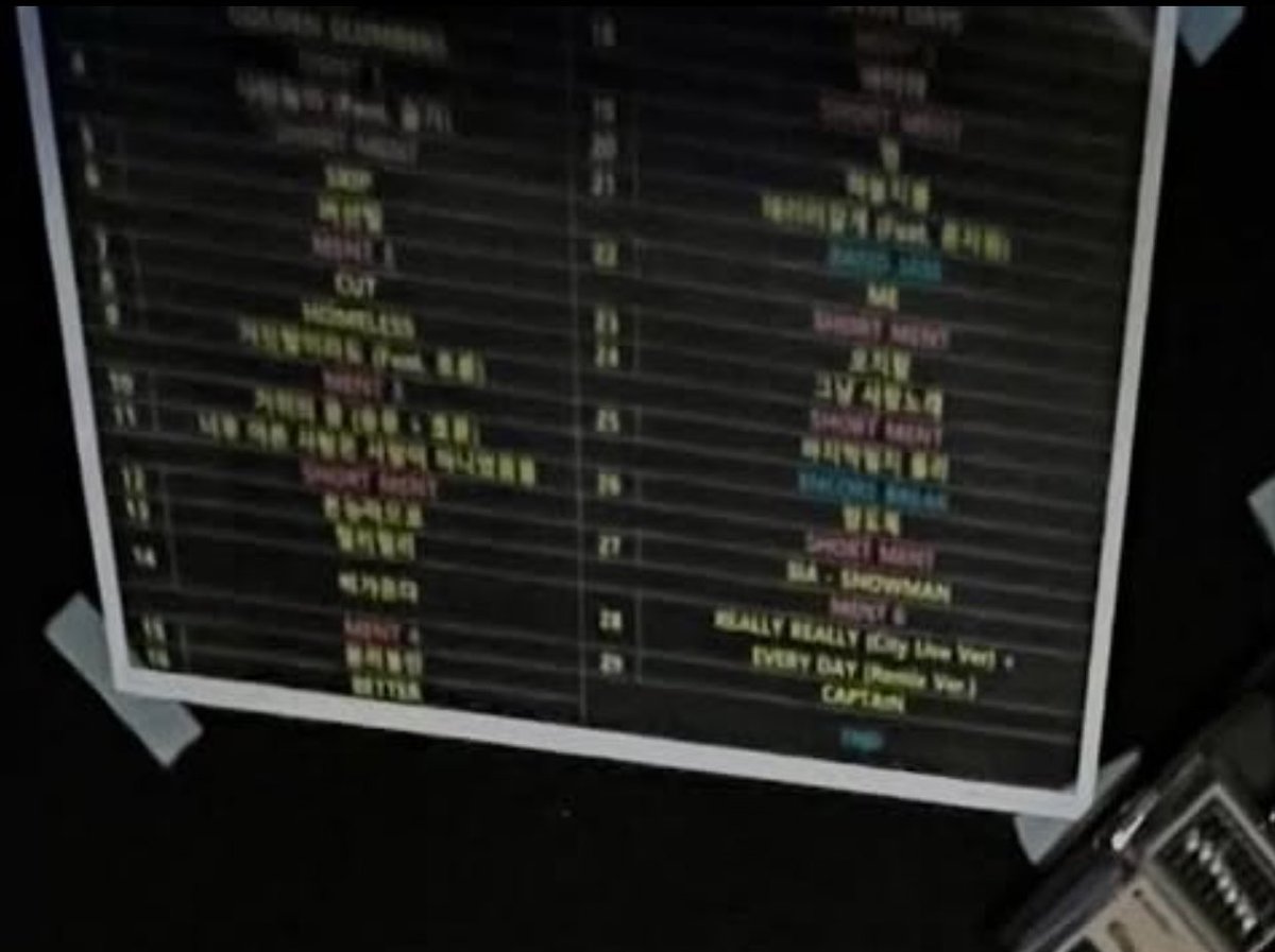 SAC_siaco's tweet photo. 사랑놀이
skip
버선발
cut
homeless
거짓말이라도
거위의 꿈(호륜님?)
너무 이픈 사랑은 사랑이 아니었음을
본능적으로
멀리멀리
비가온다
분리불안
Better(...?)
멍(모르겠음!)
하늘지붕
데리러갈게
ME
오지랖
그사노
마지막일지 몰라
맘도둑
Showman(?)
릴리(city live ver)
엡데(remix ver)
captain https://t.co/cxV9fiNpuM