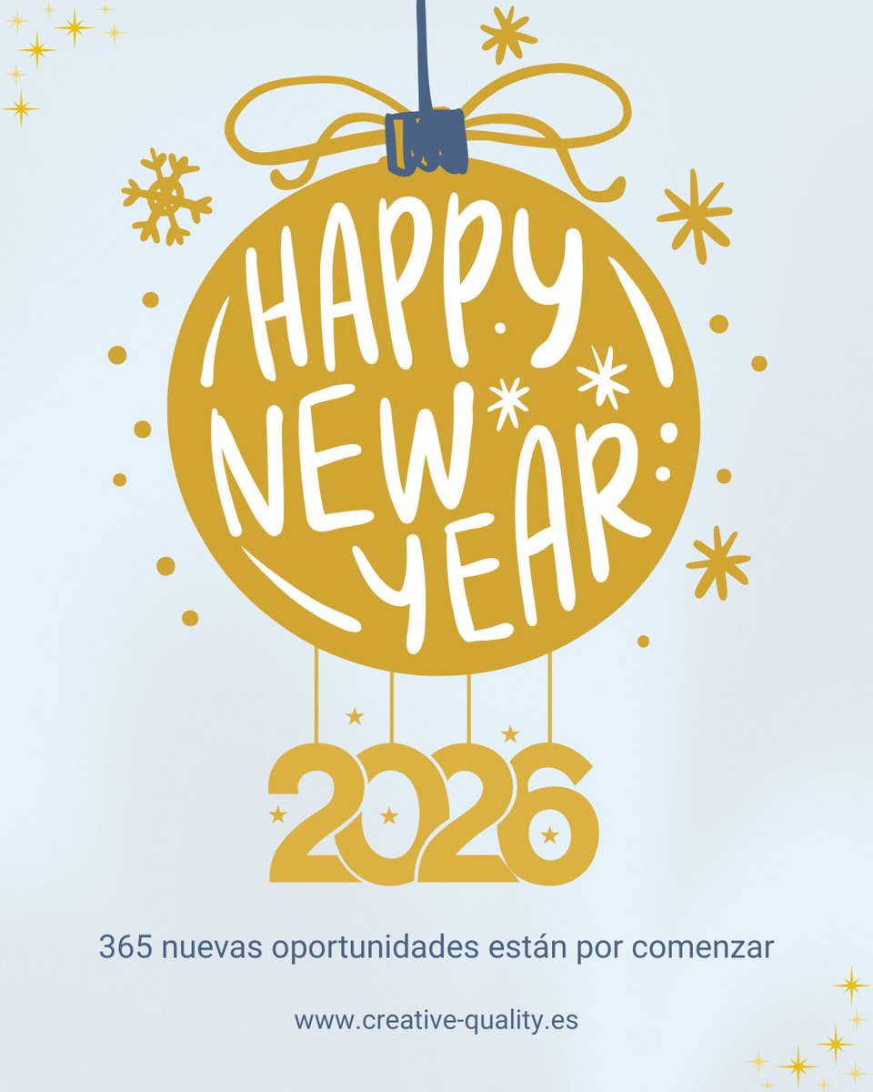 creative_redes's tweet photo. 🙌💛Cada uno de vosotros hace posible que sigamos creciendo y creando con pasión. ¡Feliz Año Nuevo! 
#FelicesFiestas #CrecemosJuntos #FelizAñoNuevo #FelizAño2026 https://t.co/seqKJ2MkOH