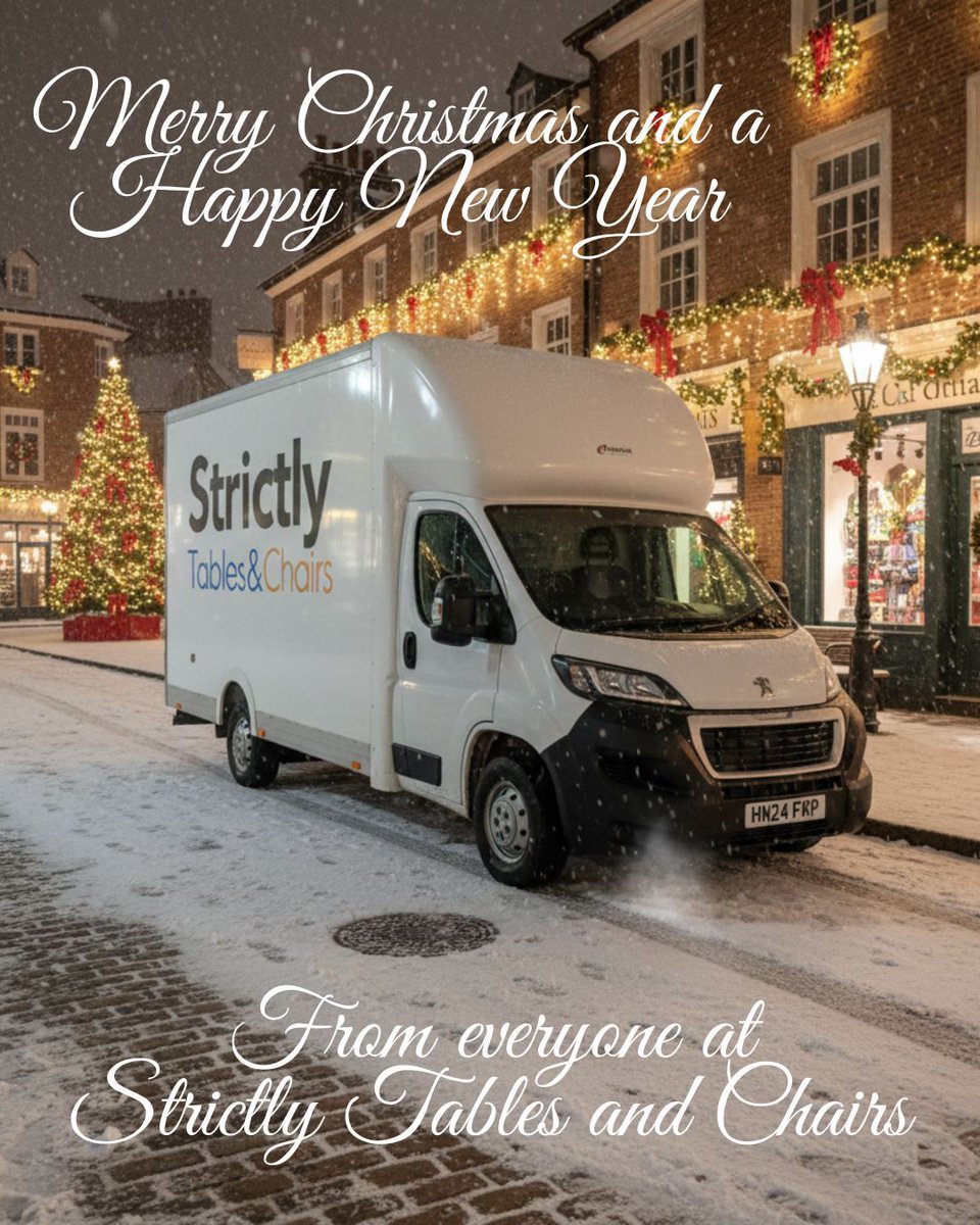STAC_Ltd's tweet photo. Everyone here at Strictly Tables and Chairs would like to wish you all a very Merry Christmas and a Happy New Year 🎄🍾 https://t.co/H7AusCTlaL