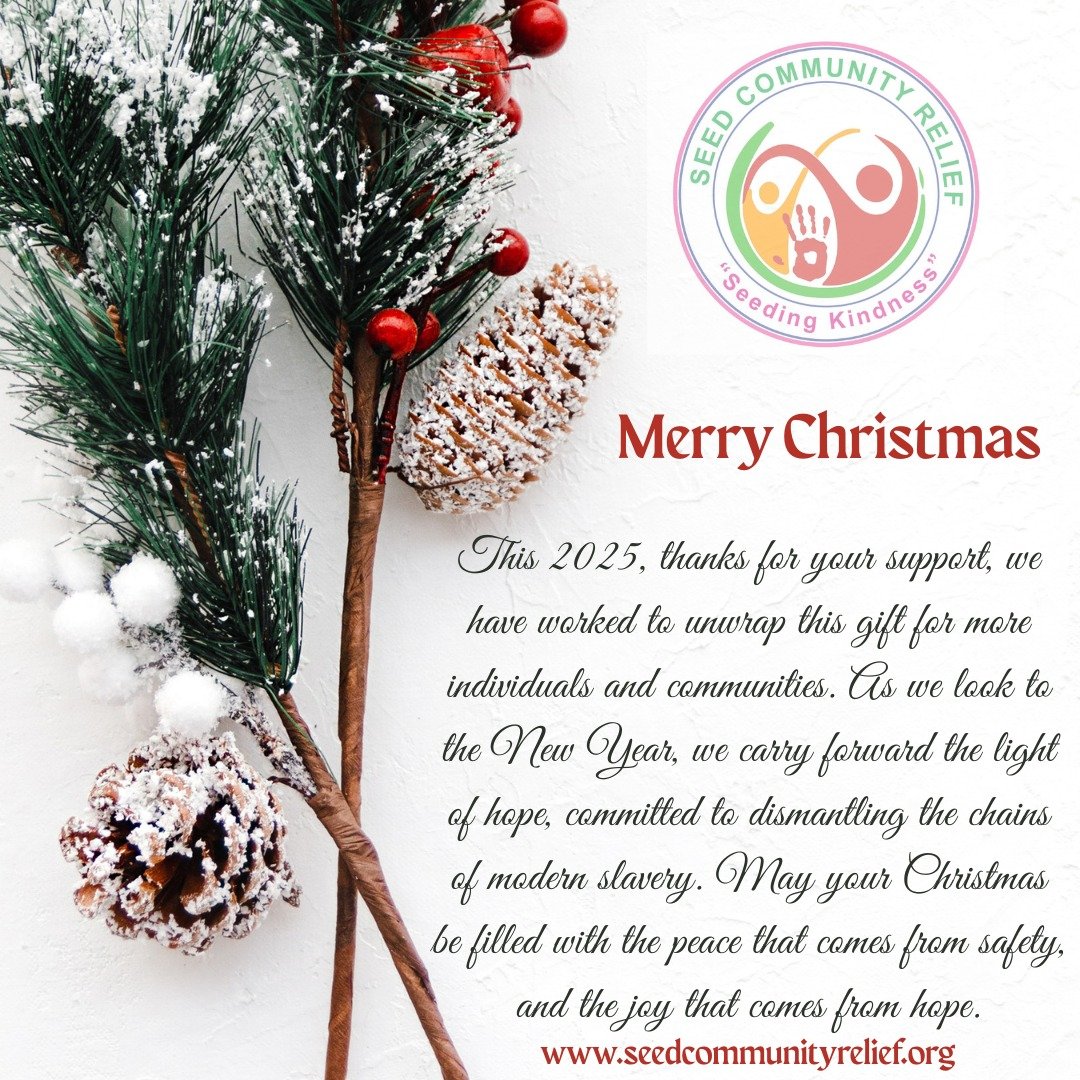 ReliefSeed's tweet photo. This season, we honor resilience and kindle hope. Wishing you a Christmas of peace and a New Year of freedom. 

#HopeForAll #SeedCommunityRelief https://t.co/xesDXA9kdZ
