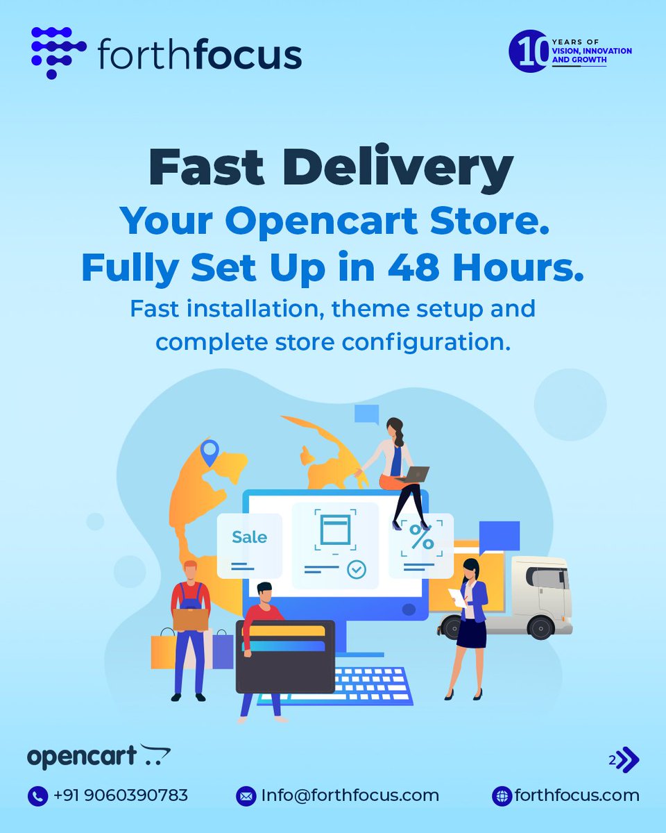 ForthFocusGroup's tweet photo. 🚀 Store setup in just 48 hours
🧠 Free OpenCart consultation
⚙️ Custom modules, themes &amp; speed optimization

Turn your e-commerce idea into a high-performing online store with experts you can rely on.

#ForthFocus #OpenCart #OpenCartDevelopment #EcommerceDevelopment https://t.co/ofDtqGwjSx