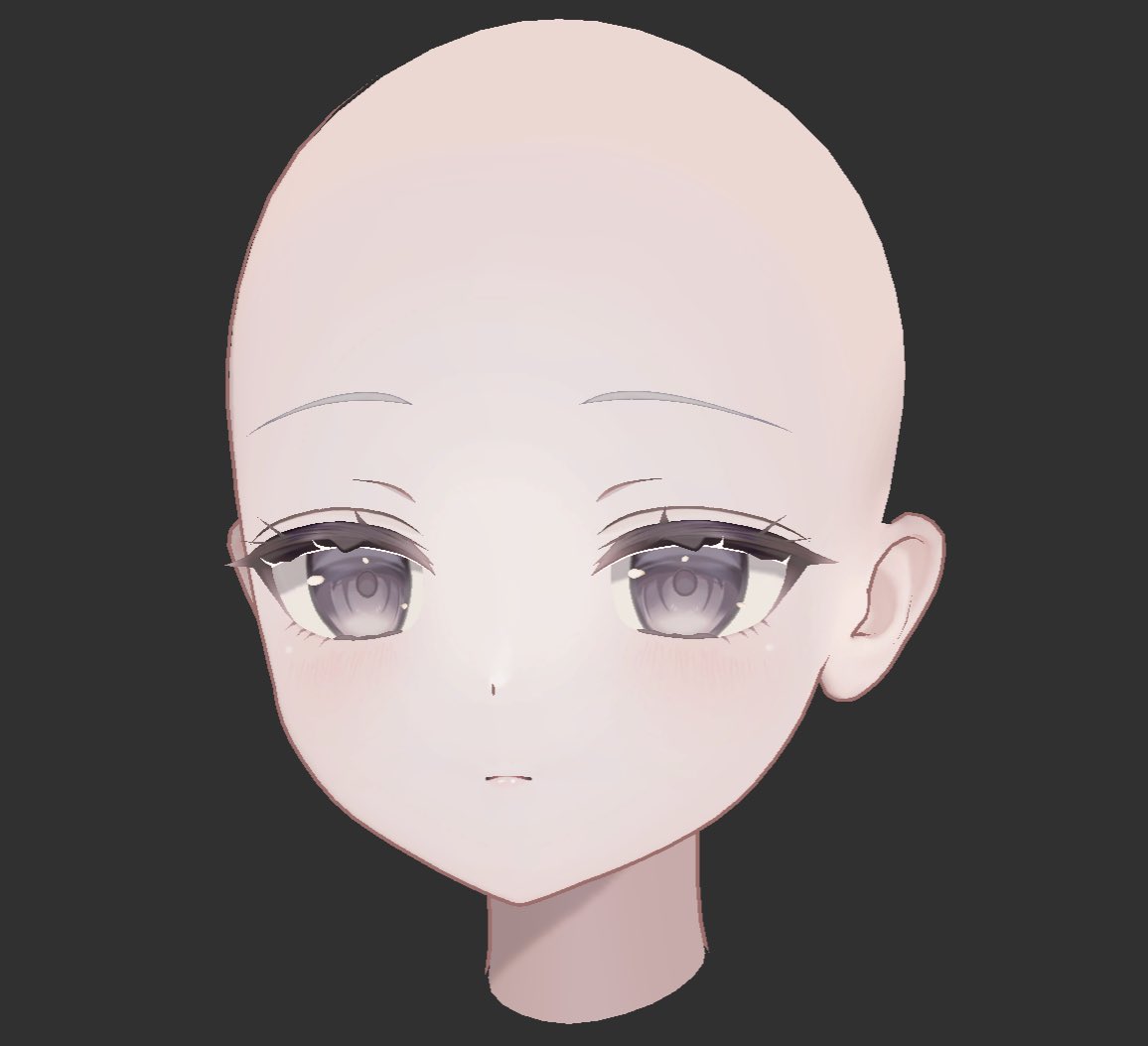 3NE07_3D's tweet image. 顔のテクスチャ描いた
