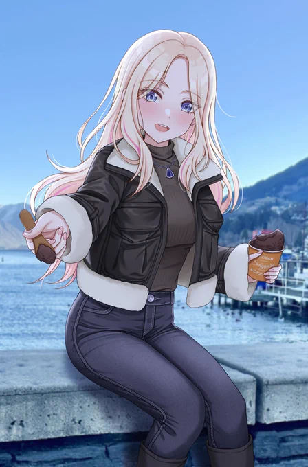 「寒いのにアイス、って顔してるわね。いいから…一口、食べてみて。」 #学マス #十王星南