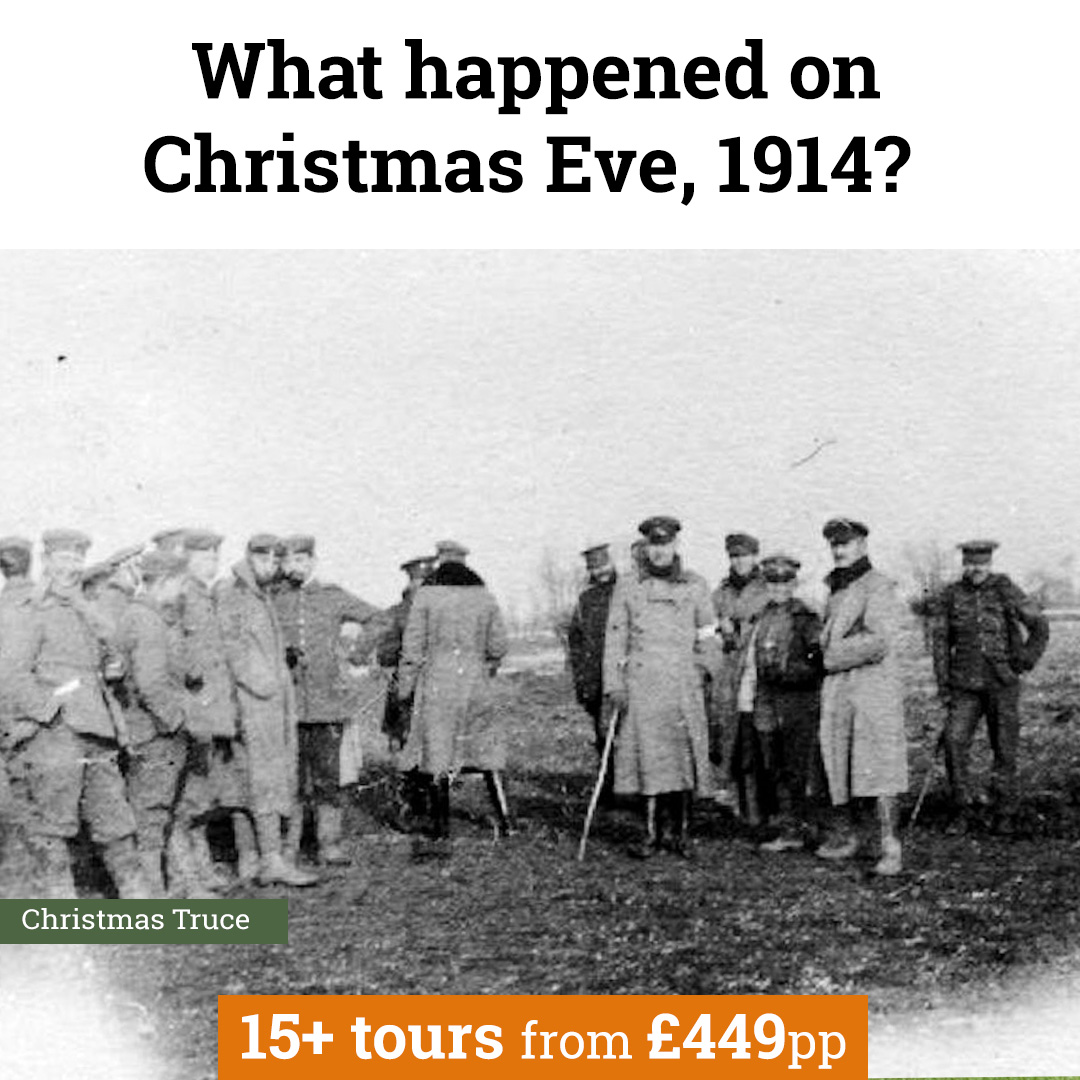 LegerBattleTour's tweet image. On #ChristmasEve #1914, soldiers agreed to brief ceasefires. Letters and diaries describe carols drifting across the trenches, greetings exchanged, and small gifts shared. Discover more stories and facts that shaped #WW1 on our #battlefieldtours &amp;gt;&amp;gt; ow.ly/vzm750XMxka