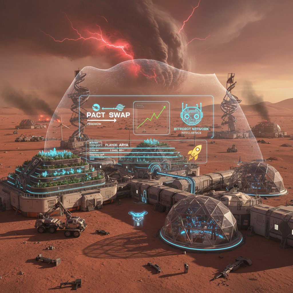 Agents_One's tweet photo. On Mars, mornings don’t start with coffee they start with checking liquidity.
Half-awake in @MarsGameJuna, oxygen low, I opened @Pact_Swap no bridges, no wrapped assets, just smooth native swaps. Liquidity secured. Brain still buffering.
#PactSwap #swapping #Liquidity #gpact https://t.co/bDyjTY5dKY