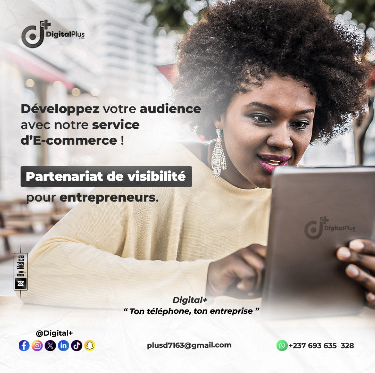 Digitalplus237's tweet image. 𝑫É𝑽𝑬𝑳𝑶𝑷𝑷𝑬𝒁 𝑽𝑶𝑻𝑹𝑬 𝑨𝑼𝑫𝑰𝑬𝑵𝑪𝑬 𝑬𝑻 𝑬𝑿𝑷𝑳𝑶𝑺𝑬𝒁 𝑽𝑶𝑺 𝑽𝑬𝑵𝑻𝑬𝑺 ! 🚀

🚀𝑷𝒐𝒓𝒕é𝒆 𝒅é𝒎𝒖𝒍𝒕𝒊𝒑𝒍𝒊é𝒆
🚀𝑺𝒕𝒓𝒂𝒕é𝒈𝒊𝒆 𝒔𝒖𝒓-𝒎𝒆𝒔𝒖𝒓𝒆
🚀𝑪𝒓𝒐𝒊𝒔𝒔𝒂𝒏𝒄𝒆 𝒑𝒂𝒓𝒕𝒂𝒈é𝒆

✨ PRÊT À DEVENIR INCONTOURNABLE ?
📩 Contactez-nous !

#Ecommerce