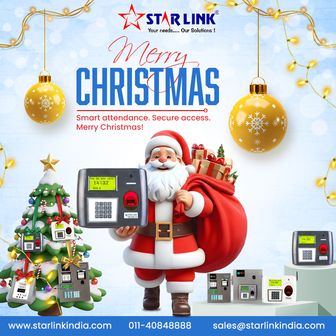 starlinkindia's tweet image. This Christmas, we celebrate service, trust &amp;amp; smart technology 🎄
✔ Contactless Biometric Devices
✔ AI Face Recognition
✔ Anti-Spoofing Security
✔ 24×7 PAN-India Support
🎁 Merry Christmas from Star Link Communication
#MerryChristmas #BiometricSolutions #StarLinkCommunication
