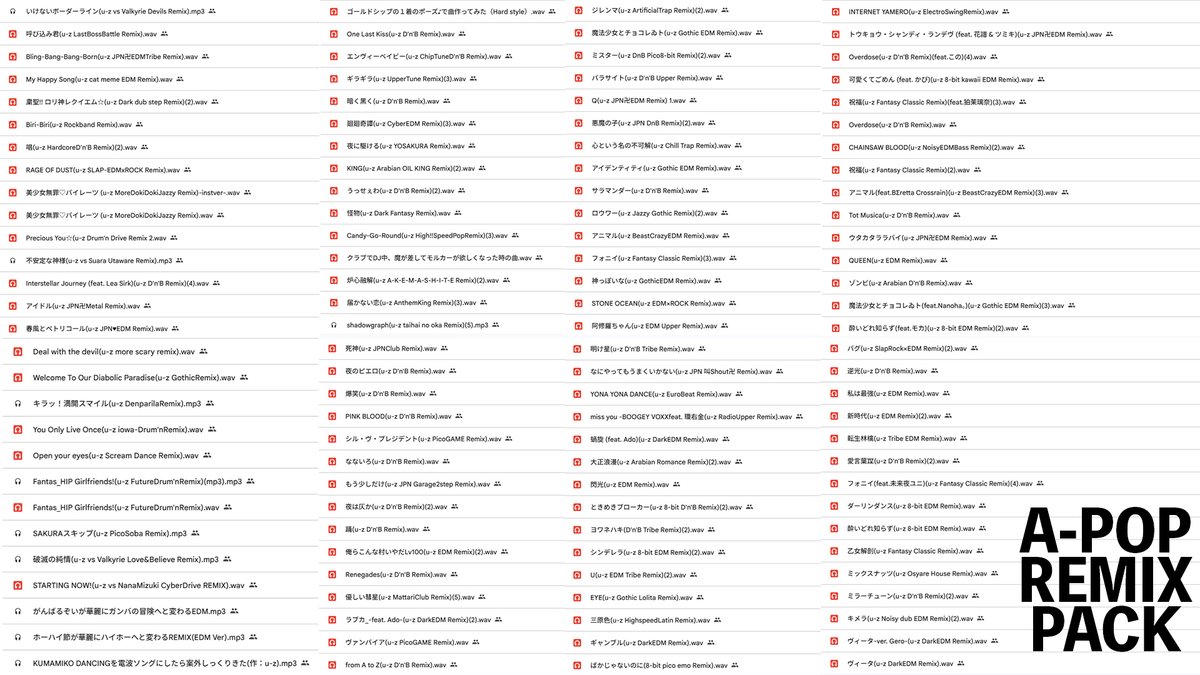 u_z_no_19's tweet image. 【XmasFREE DL(12/31まで)】
✋✋アンセムサンタからのクリスマスプレゼント✋✋
💢💢今年もダブルREMIXパックシステム💢💢
毎年増えてついに181Trackリミックス配布！
🔻アニソン、Vtuber楽曲などA-POP系REMIX🔻
82.gigafile.nu/1231-mb4762c53…
🔻ポケモンとかゲームBGMアレンジ🔻
82.gigafile.nu/1231-s4d6fdf8d…