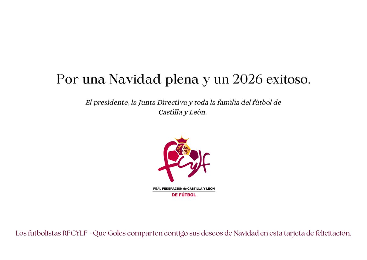 🎄 Nuestros futbolistas + QUE GOLES os felicitan la Navidad con sus mejores deseos 

¡Feliz Navidad a la familia del fútbol de #CYL <a href="/FCyLF/">RFCYLF</a> 💫!