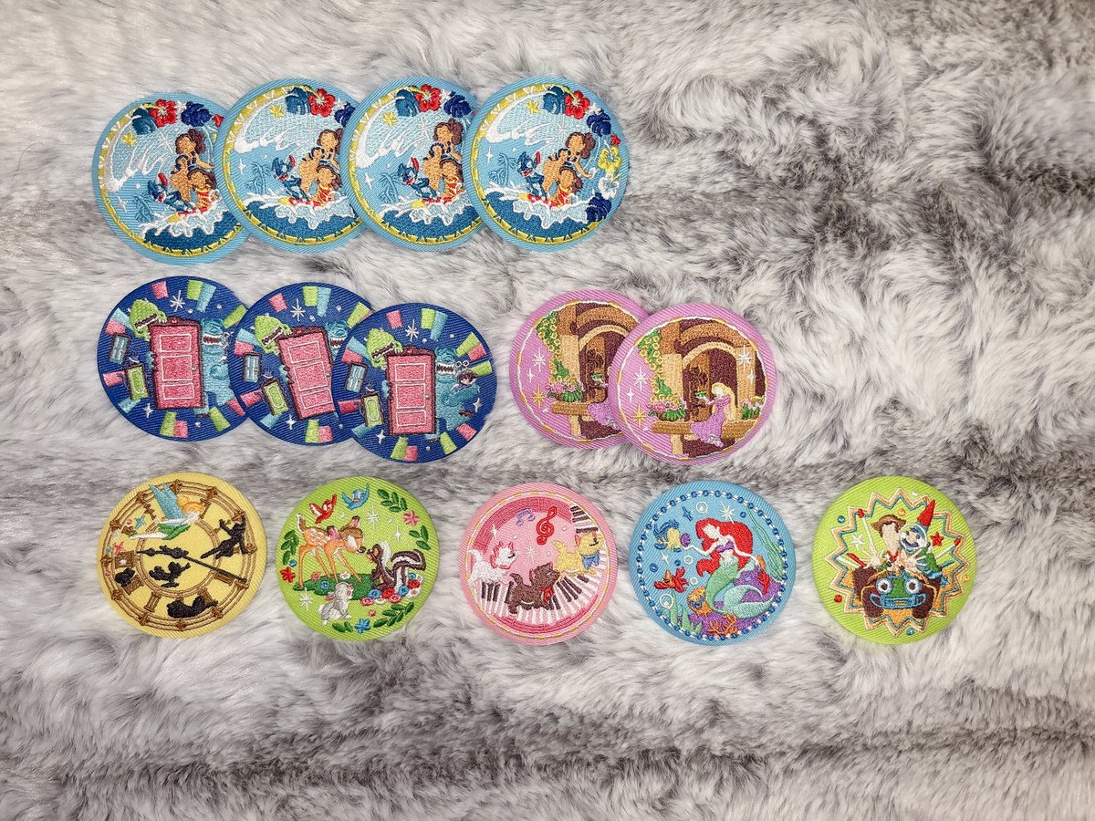 交換] ディズニー 刺繍缶バッジ 第2弾 譲：スティッチ、モンスターズ