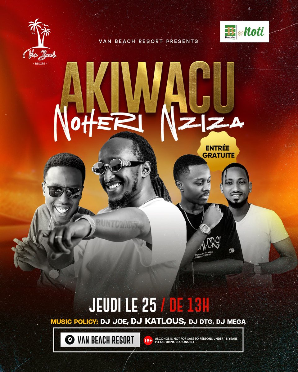 Sir_Umuhirwaa2's tweet photo. Pas de shows le 25/12, disaient ils... #VanBeach got us 🏖🔥😁

Un Noël pas comme les autres t’attend à Van Beach avec des DJs prêts à retourner l’ambiance !  

Entrée gratuite dès 13h ‼️
Venez nombreux 🎉 https://t.co/yrOpKwZC96