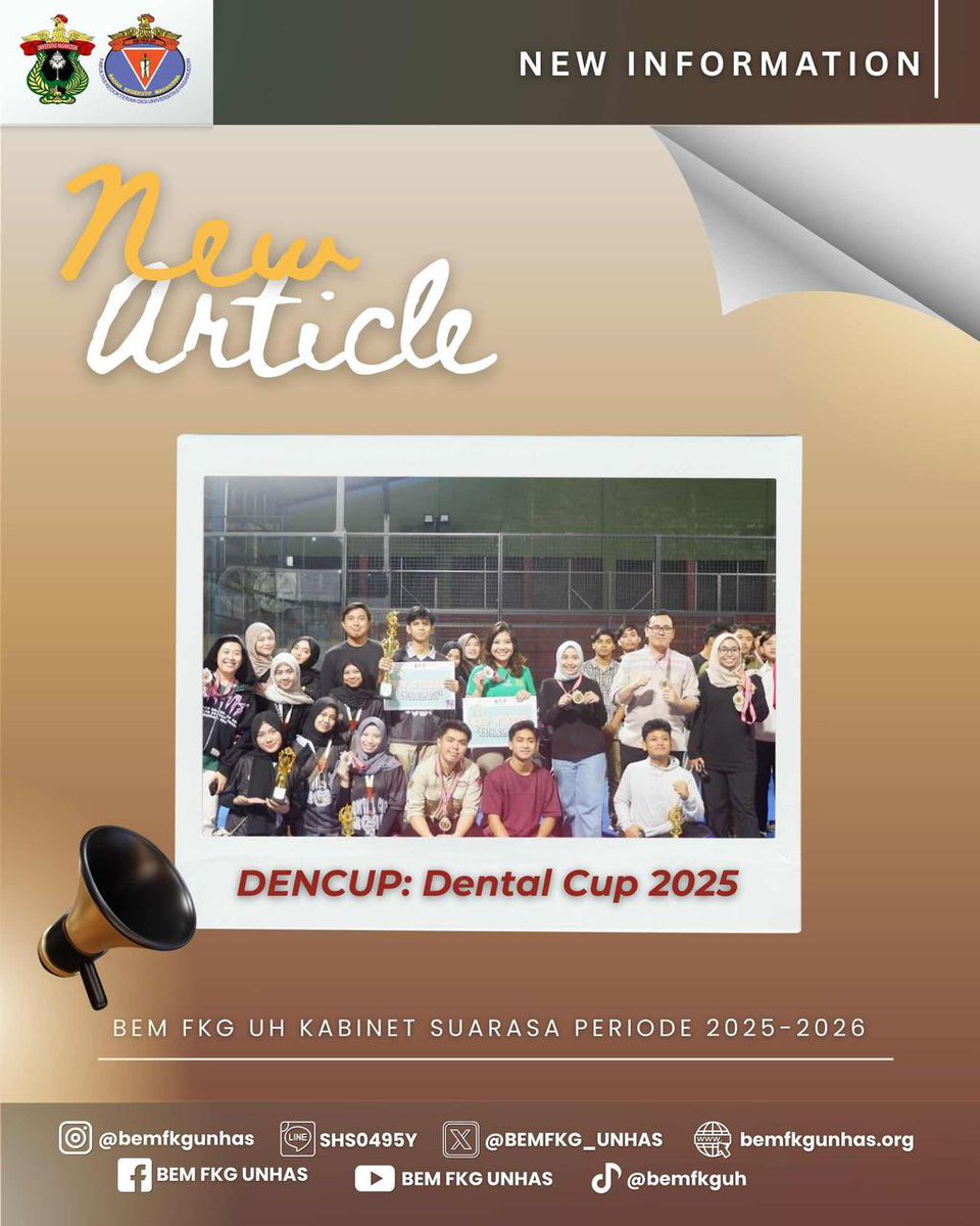 DENCUP: Dental Cup 2025
Halo, KM FKG UH!

Yuk, simak artikel terbaru dengan judul:
DENCUP: Dental Cup 2025

📎 Artikel dapat diakses melalui barcode yang tertera atau melalui link website pada bio.

Selamat membaca! ✨
#BEMFKGUNHAS