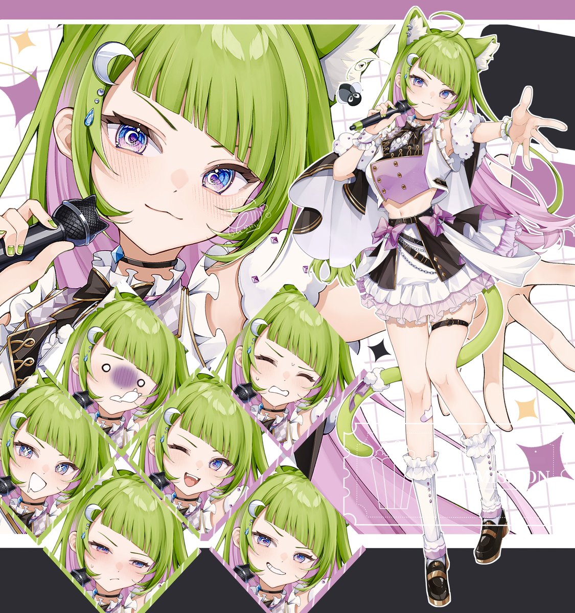 毬猫しゃこ( #nyan1221nyan ) 様の新立ち絵を担当させて頂きました