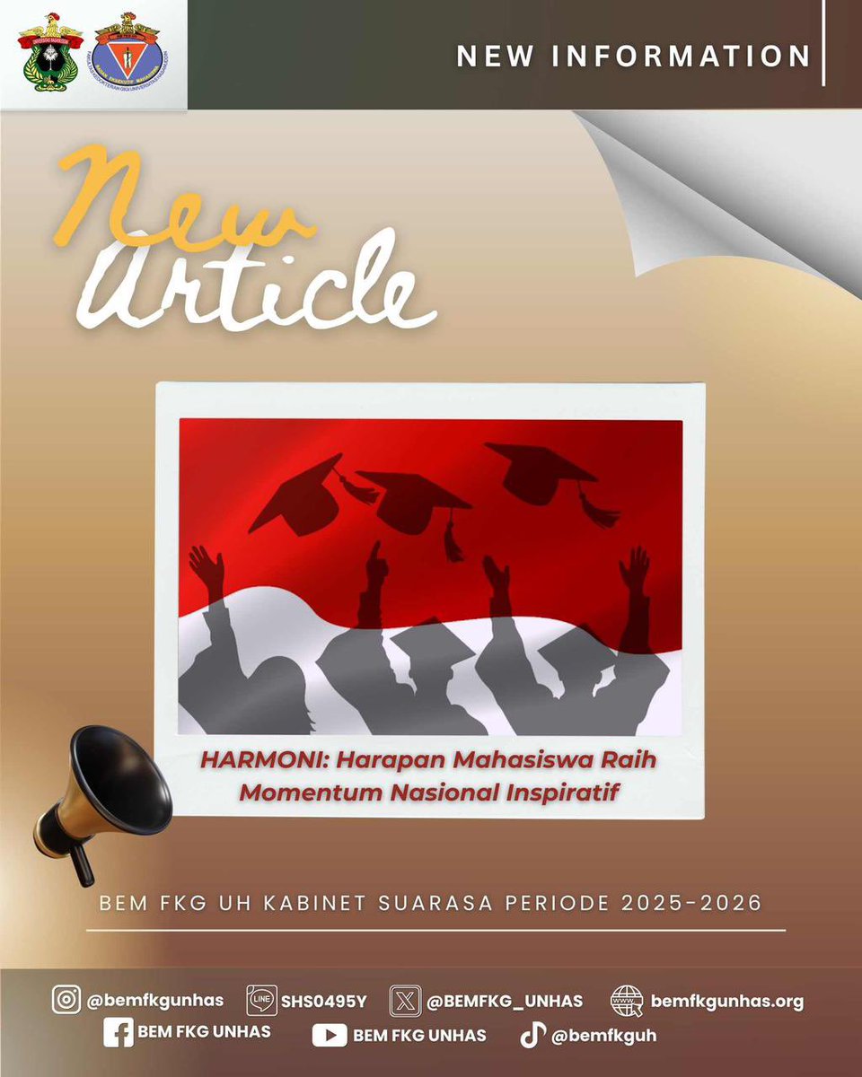 HARMONI: Harapan Mahasiswa Raih Momentum Nasional Inspiratif

Halo, KM FKG UH!

Yuk, simak artikel terbaru dengan judul:
HARMONI: Harapan Mahasiswa Raih Momentum Nasional Inspiratif
✍️ Penulis: Alya Maharani Irham – Bendahara Umum BEM FKG UH

Selamat membaca! ✨
#BEMFKGUNHAS