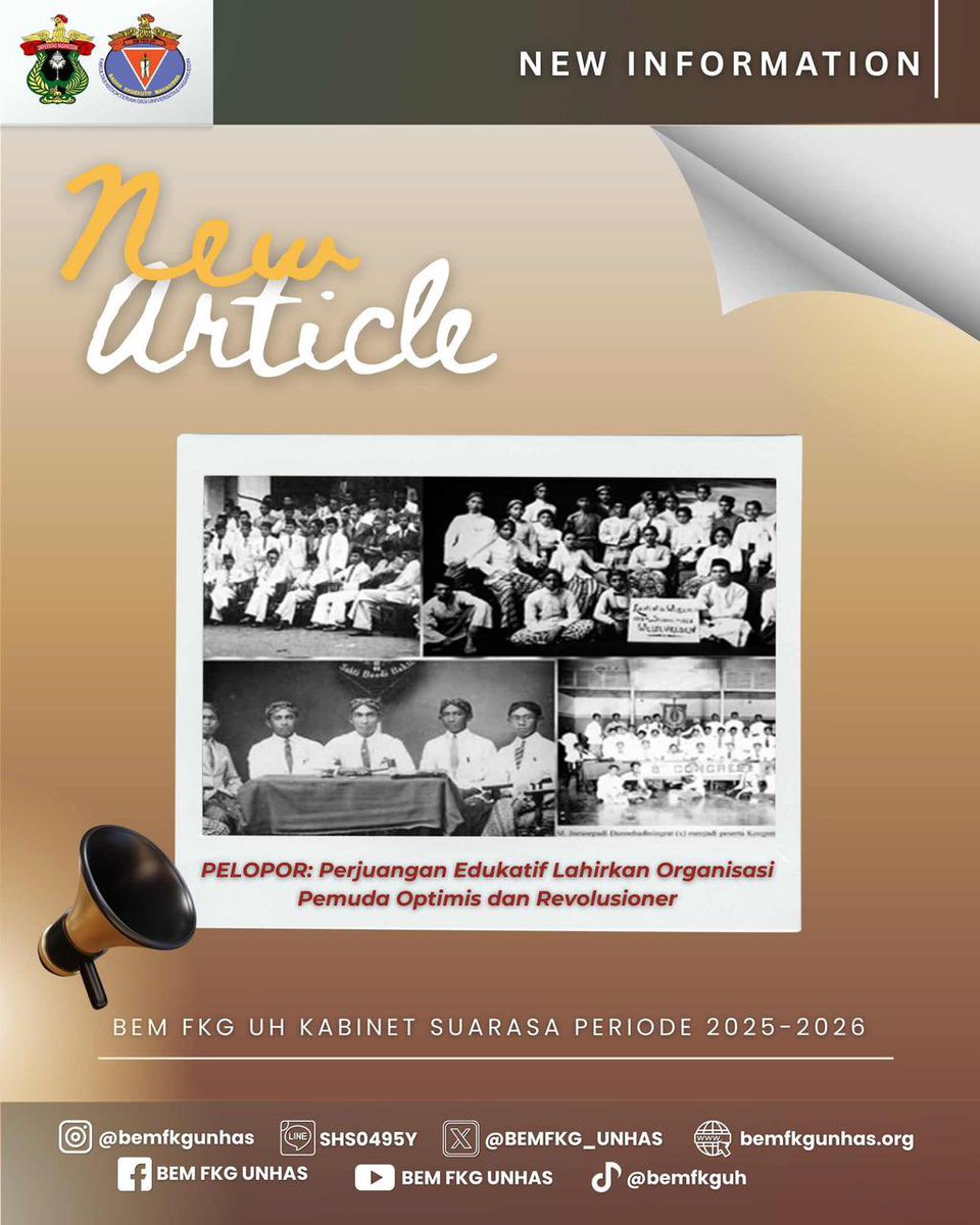 PELOPOR: Perjuangan Edukatif Lahirkan Organisasi Pemuda Optimis dan Revolusioner
Halo, KM FKG UH!

Yuk, simak artikel terbaru dengan judul:
PELOPOR: Perjuangan Edukatif Lahirkan Organisasi Pemuda Optimis dan Revolusioner
✍️ Penulis: Siti Naqiyyah A. – Sekretaris Bid. 1 BEM FKG UH