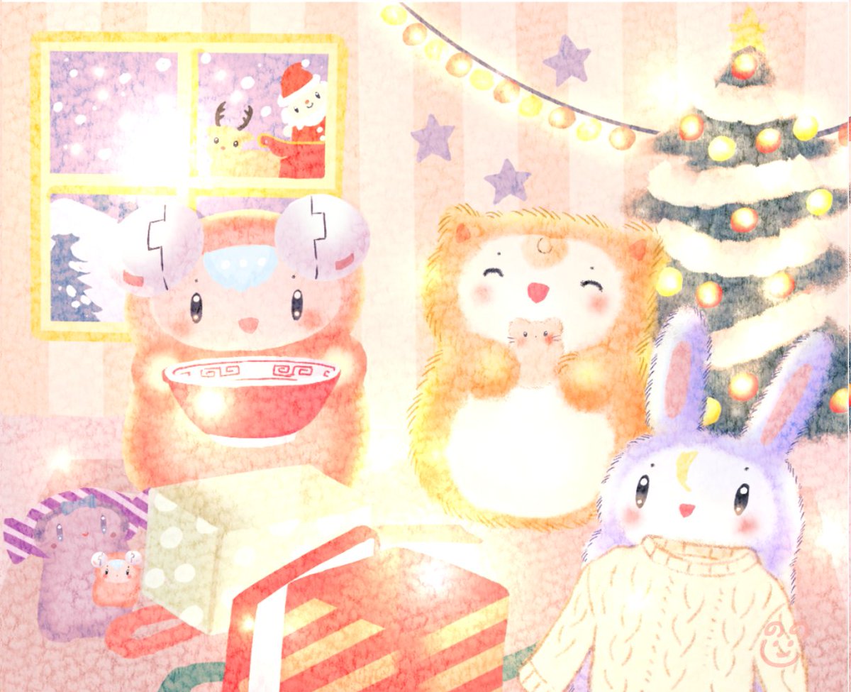 reason112's tweet image. ハッピークリスマス🎁
#イラスト #ゆるいイラスト