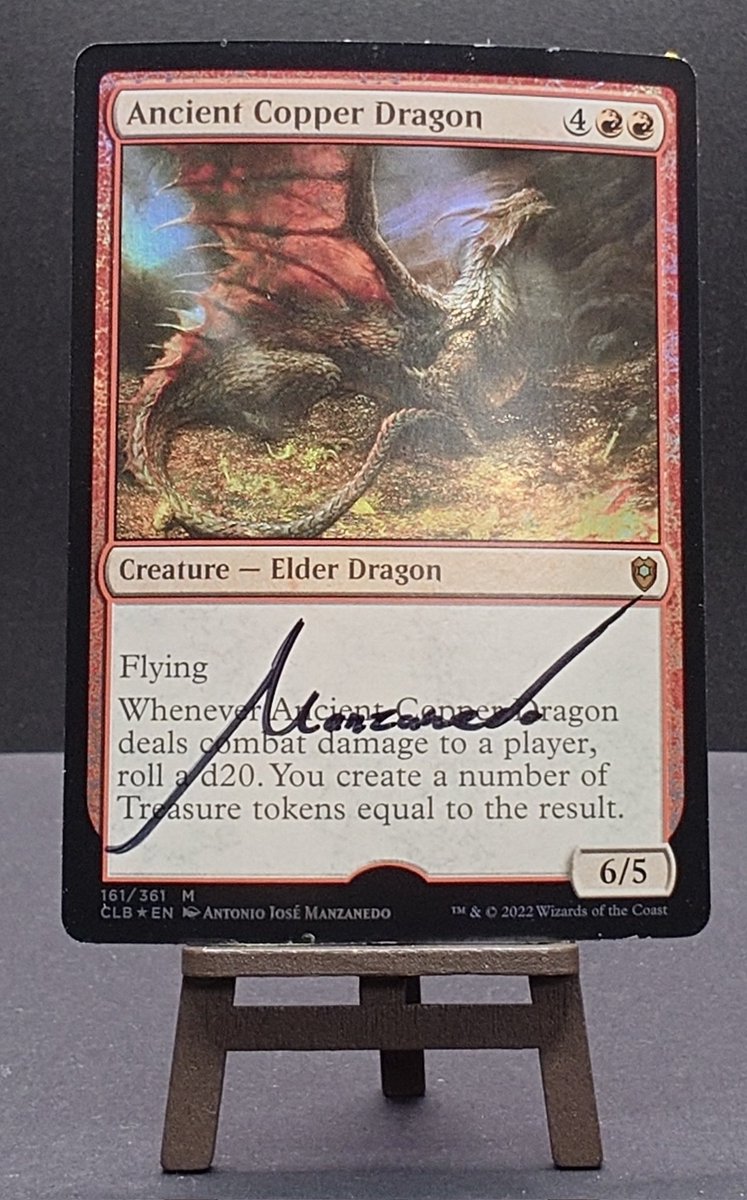 Antonio Jose Manzanedo様<a href="/AJManzanedo/">Antonio J. Manzanedo</a>よりエインシャント・カッパー・ドラゴン/Ancient Copper Dragonのアーティストプルーフ✨
まさにカードをキャンバスにした油彩画🖼️
絵具の重なりとか本物の鱗みたいだし
迫力とかとにかく凄すぎて語彙力が足りない💥
#MTG
#Artistproof
#MagicTheGathering