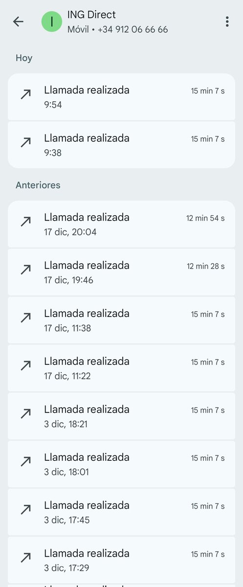 ConnyeV's tweet photo. @Yajabitw @ING_es Otra vez hoy con los 15:07, parece broma. Nunca tuve problemas con @ING_es, nunca pude medir hasta hoy la atención al cliente de la manera tan dura que lo hago ahora https://t.co/ypRDLH4Fv8