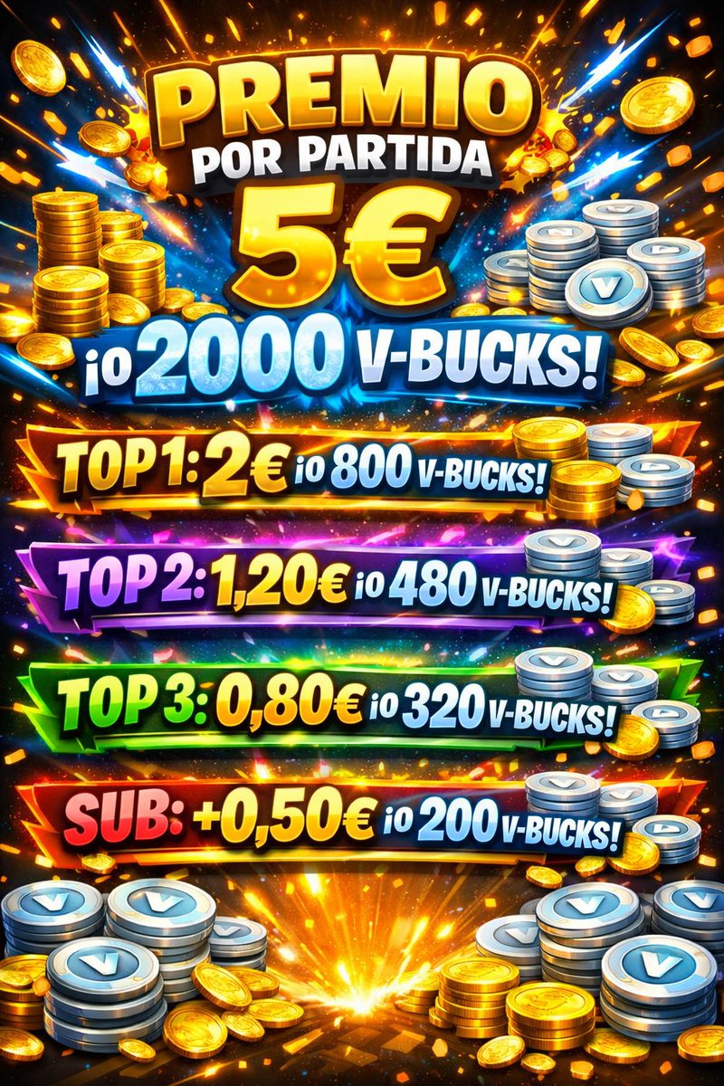 Hoy privadas SIN NORMAS de dúo con premios.
Horario: 12:00-14:00
Twitch: twitch.tv/juankyka  
Repostea este tweet y menciona a dos personas para participar. 
Discord: discord.gg/W2mbjnx5HN 
5€ por partida o 2000 vbucks