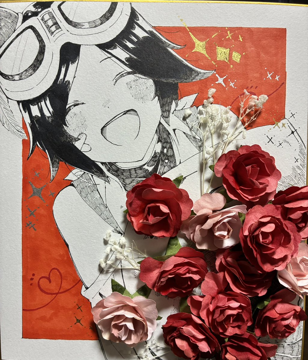 色紙1枚目出来た！チケット🎫