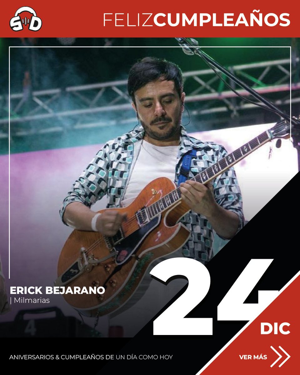 SoundDatos's tweet image. #SoundDatos · Diciembre 24 | Feliz Cumpleaños:
· Josephine Fernández ( @AguasArdientes)
· @chuchomerchan (Malanga / Thomas Dolby / The Pretenders / Pete Townshend / The Who / Eurythmics)
· Erick Bejarano ( @milmarias)
---
Click en el link para ver más: instagram.com/p/DSplK9zAEkJ/…