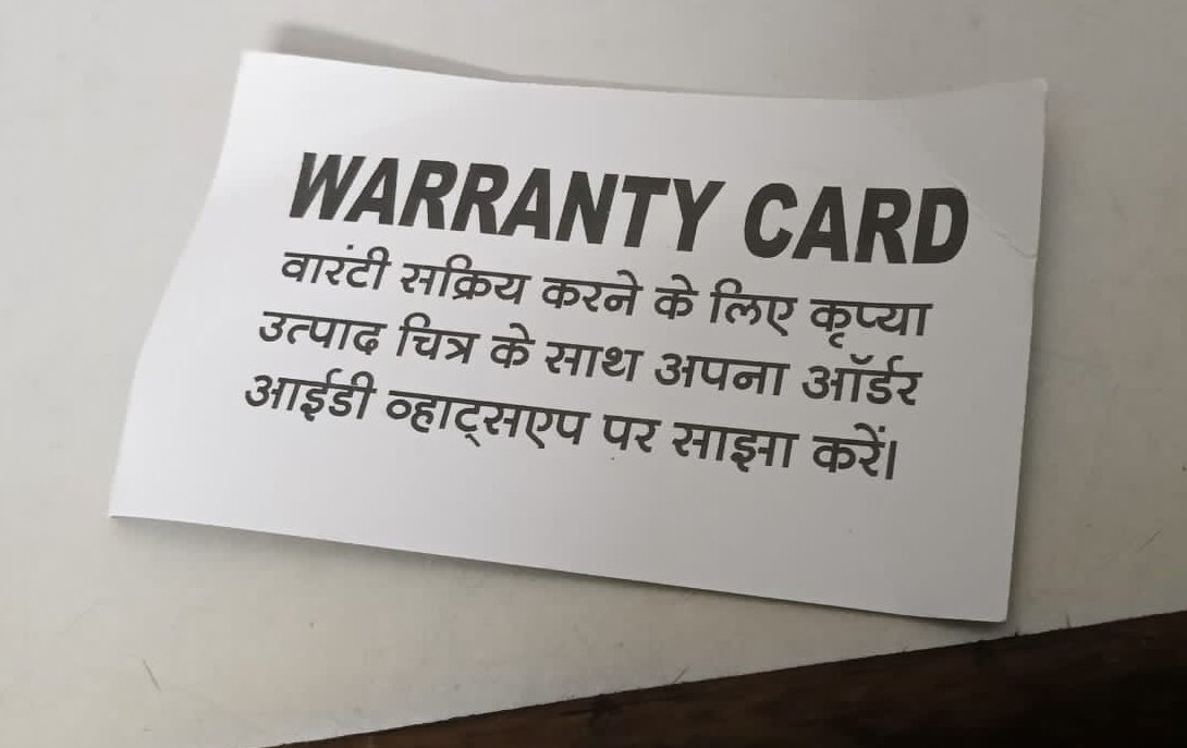 Sujan_hp's tweet photo. Dear @flipkartsupport,
#Shopsy listing promised 6 years warranty, but the warranty card inside the box says 6 months only.
Kindly explain how this is acceptable and arrange a proper resolution.
Product Link : https://t.co/pKvq5E99wj
@SurajyaCampaign @jagograhakjago @consaff https://t.co/cUbsMBvObv