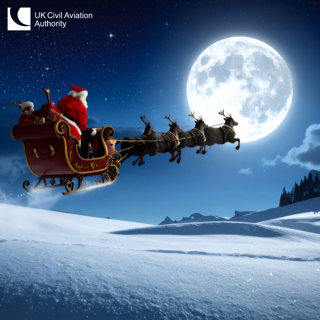 Father Christmas has received all necessary approvals to operate his annual flight today 🎅

✅All elf and safety checks are complete
✅Mistletoe has been stowed safely in overhead lockers
✅Reindeer have been granted their rooftop runway rights