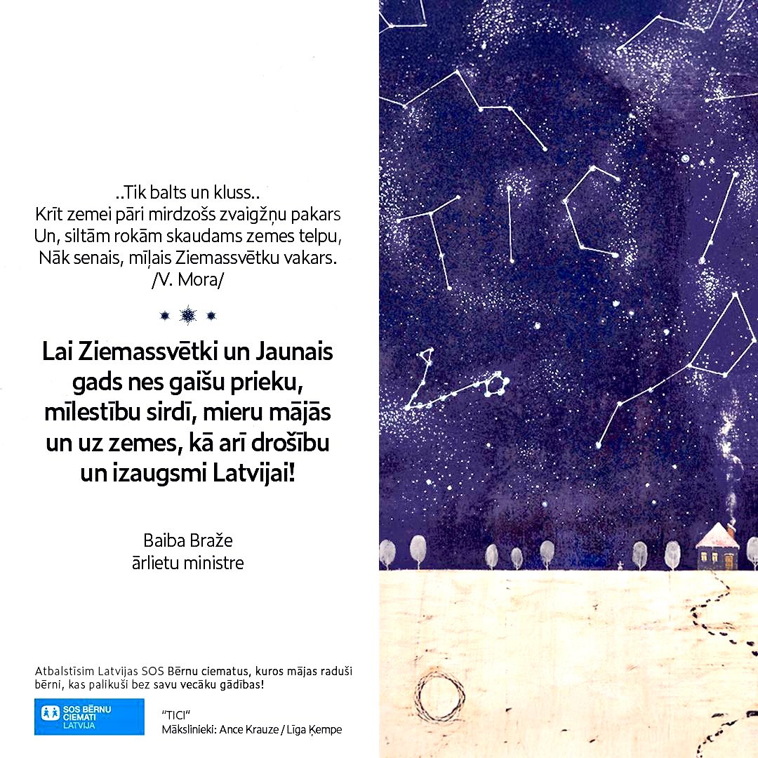 Zvaigznes saka “TICI”. 

Turpināsim ticēt un darīt, lai labais uzvarētu gan mūsu ikdienā, gan Ukrainā, un it īpaši  katrā no mums. Lai gaiši!