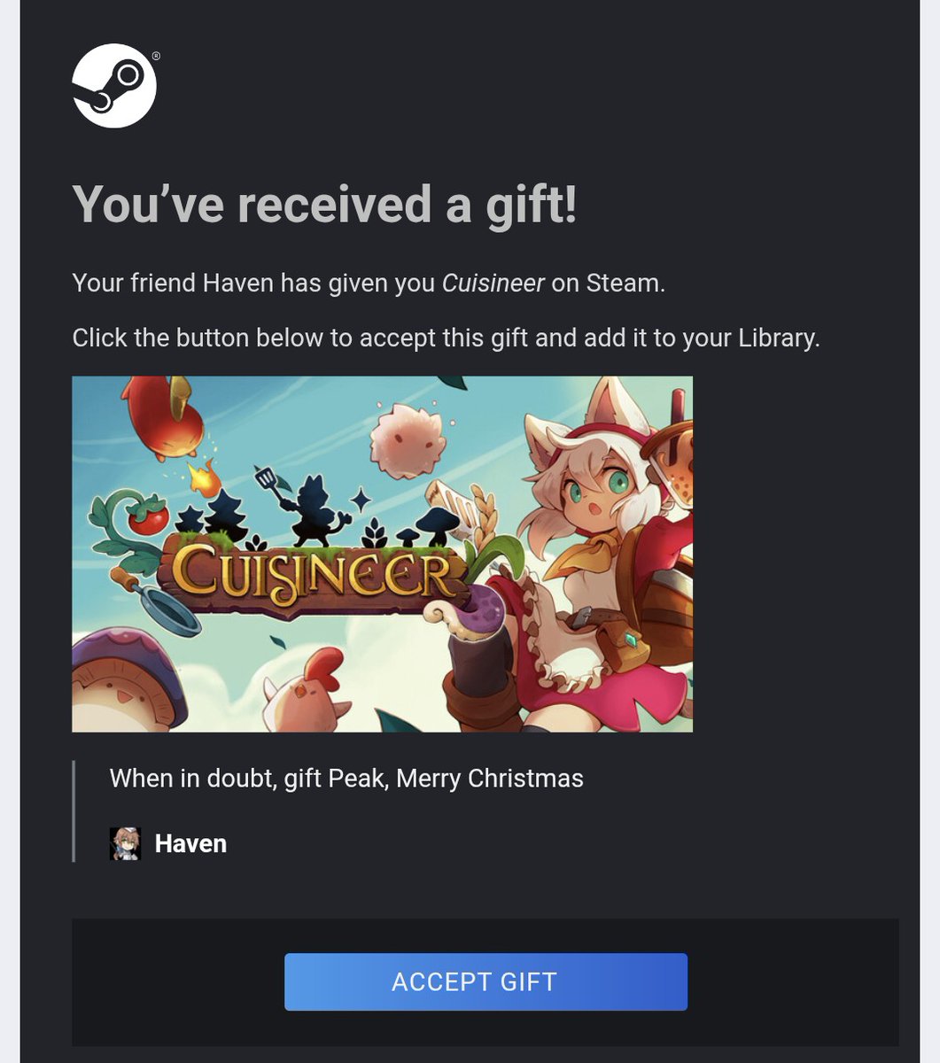 TrueBlue017's tweet image. Forgot to screenshot but I got the email, thank you @HavenTheBlade !!!