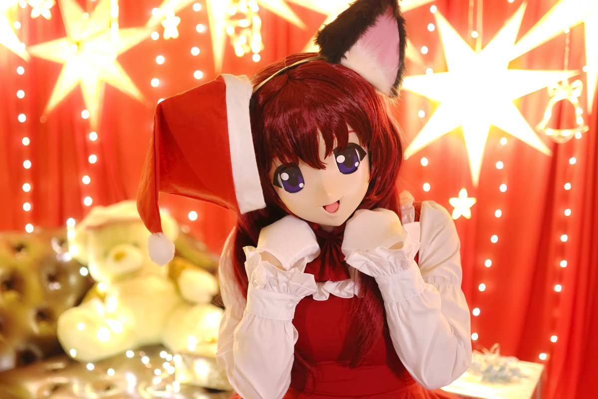 A Jolly Merry Christmas Eve to you all nyan 💖 #着ぐるみ