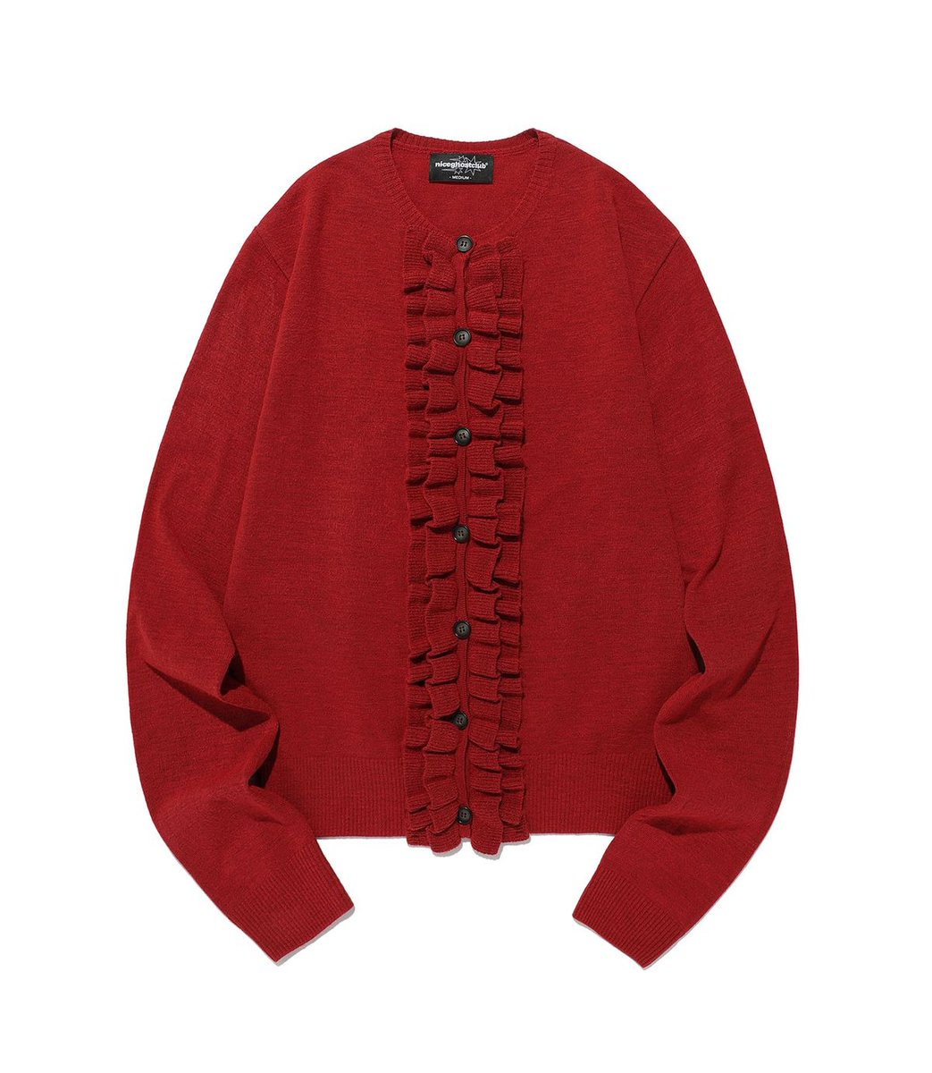 mogo0mogo's tweet photo. ★ 251224 IVE ウォニョン ★

ブランド：NICE GHOST CLUB
商品名：FRILL KNIT CARDIGAN_RED
リンク：https://t.co/JLO4bk28Dj

#IVE #ウォニョン  #WONYOUNG
#NICEGHOSTCLUB #ニットカーディガン
#フリルカーディガン #着用アイテム #私服 https://t.co/WaScwTBUhp