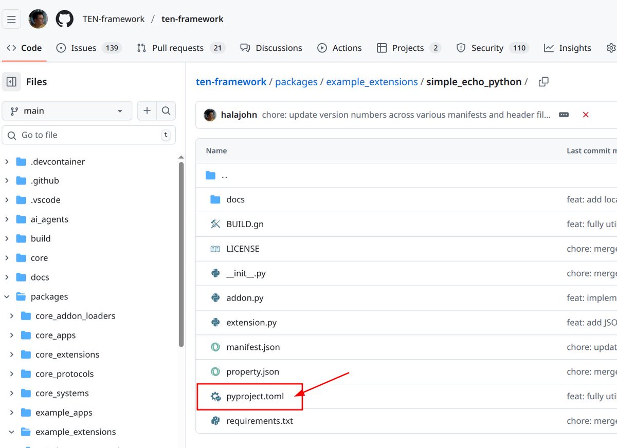 wei_hu_tw's tweet photo. TEN Framework just got a lot more Pythonic. 🐍✨

Version 0.11.47 is out, and we’ve fully adopted pyproject.toml. This means better compatibility and a smoother experience for developers building in the Python AI Agent world.

Dive in and give it a try: https://t.co/F0ddmfTfdM https://t.co/WN6tnMODRB