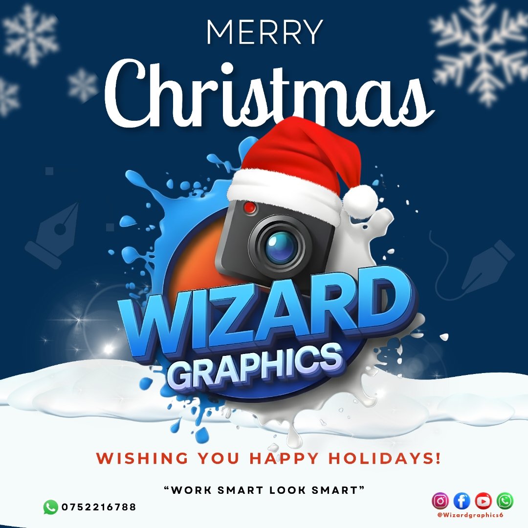 wizardgraphics6's tweet photo. Wizard graphics wishes you merry Christmas and happy new year 🎉  #2026 https://t.co/fbtOM2BXay