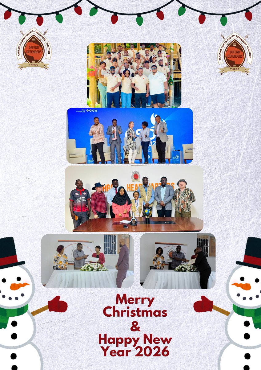 Tanzania Human Rights Defenders Coalition wishes you a Merry Christmass and a Happy New Year 2026