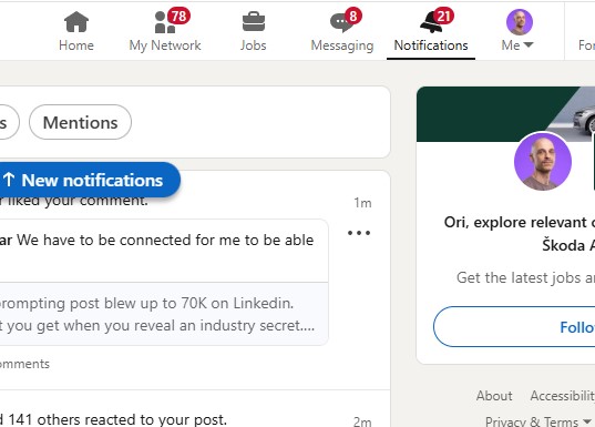 OriSilver's tweet image. Everyone thinks I am a robot and this is automated.

People sleep on Linkedin, dunking it as a shit social platform.

They are fools.

The amount of exposure, leads and signups are through the roof. 

New paying clients pouring in everyday.