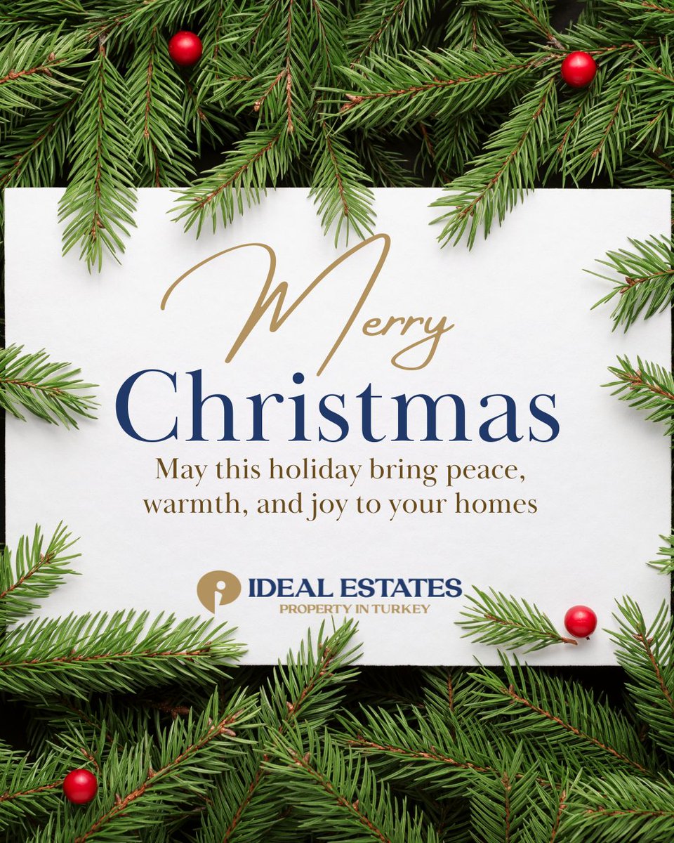 Idealestatescom's tweet photo. Dear Friends, as we celebrate this Christmas season, we would like to share our sincere wishes with you. May this holiday bring peace, warmth, and joy to your homes, and may the coming year be filled with good health, success, and new opportunities.
#merrychristmas https://t.co/MFehi9xfBz