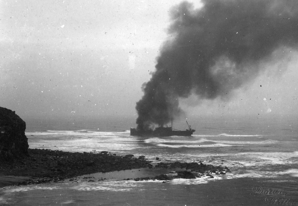 OTD 1930 Whitby's No 1 Lifeboat RNLB Margaret Harker-Smith under the command of   Coxswain Thomas MacGarry Kelly rescued 18 sailors from the 'SS Lucy of Helsingborg' which had run aground at Sandsend Ness. The boilers of the wreck of the Lucy are still visible today at low water.