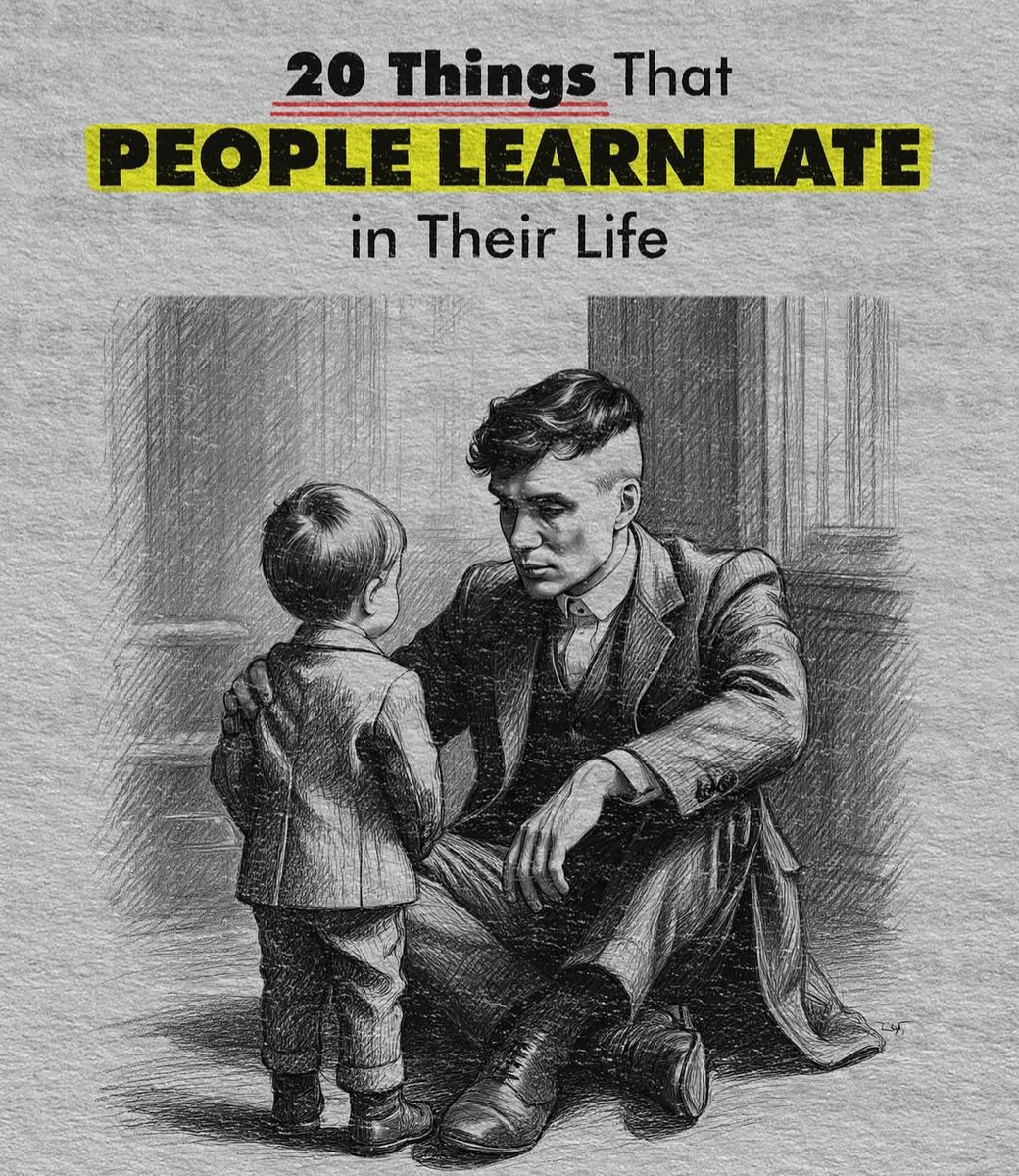 PhilosophyMonk's tweet photo. 20 Things that People Learn Late in their life 🧵 https://t.co/WmYUt1Owau