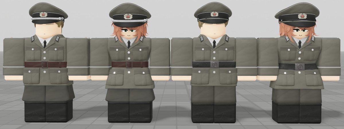 Haarinala's tweet image. Adjustments

Field unifs are also done, added the officer variant and enlisted variant to the formals too. I also added white pipings on the sleeve