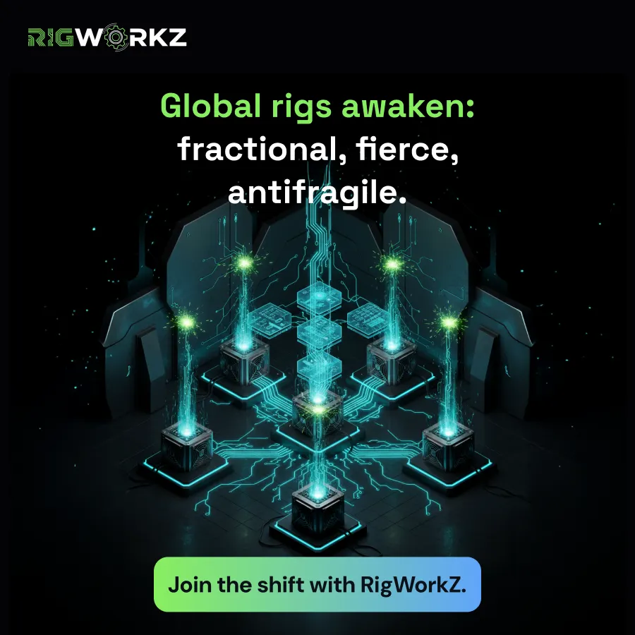 Bitcoin runs on hashrate.🚀
RigWorkZ lets you own it — fraction by fraction.
 
Join the shift
👉t.me/rigworkz 

#ROGZ #RigWorkZ #DePIN #Web3 #BTC #RWA #Passiveincome #Bitcoinmining #cryptomining