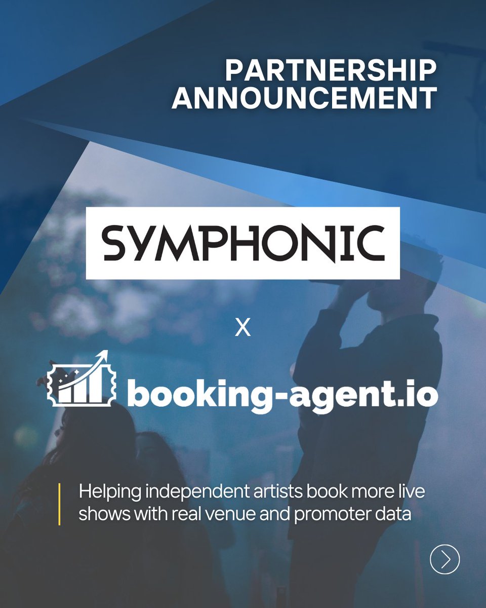 BookingAgentio's tweet image. 🎉 Booking-Agent.io Partners with Symphonic! 🎉

@bookingagentio and @symphonicdistro have teamed up to help independent artists book more live shows with ease. 

Symphonic artists get an exclusive 50% off their first month on  🙌 Swipe to see how!