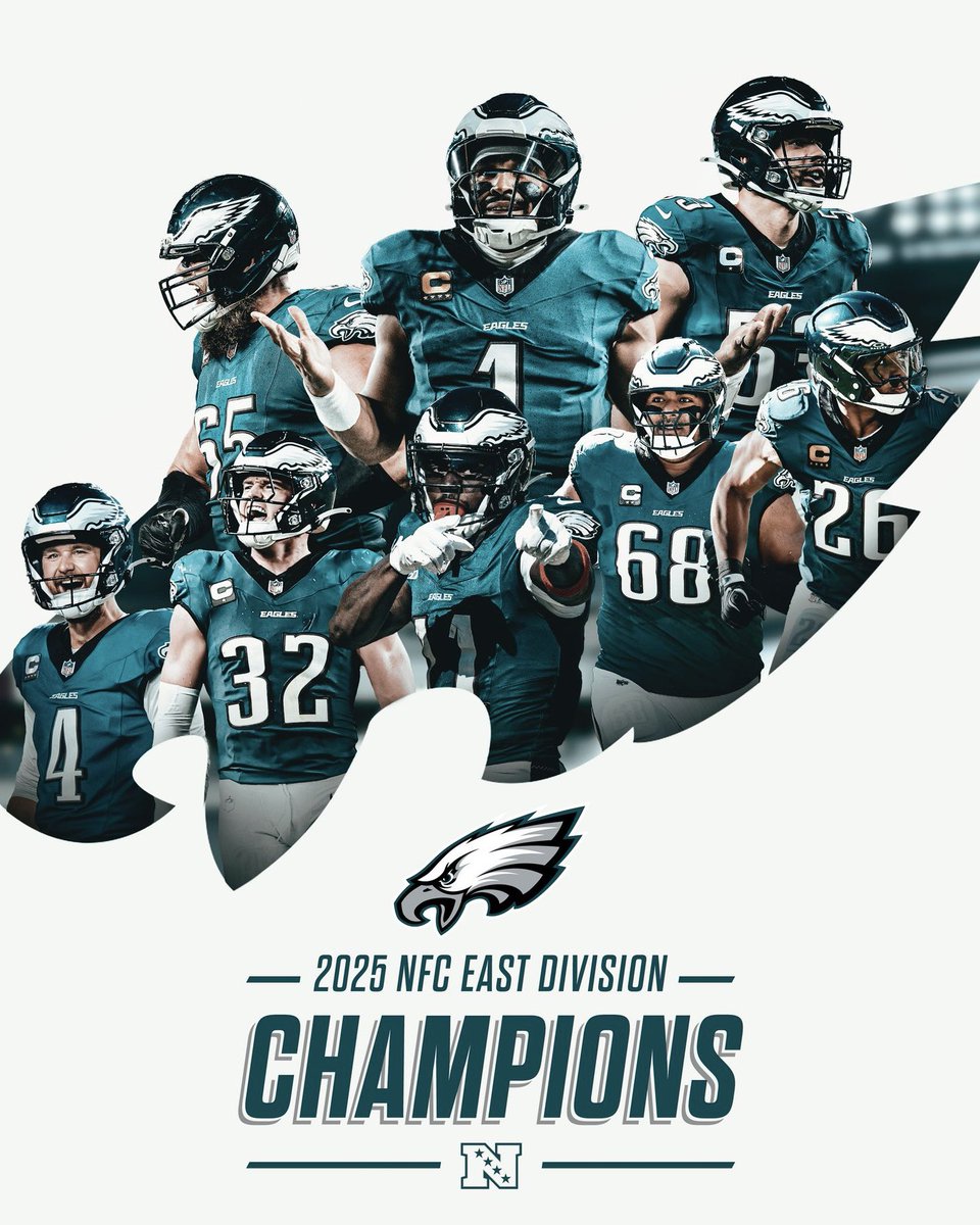 BACK TO BACK NFC EAST CHAMPIONS ‼️

#philadelphiaeagles #FlyEaglesFly 💚💚