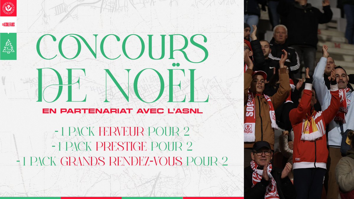 On termine le calendrier de l'Avent 2025 par un jeu concours... 
RT + like + follow et identifie en commentaire ton partenaire de stade ! 🏟️

Tirage au sort le 26/12, à 11h. Bonne chance ! 🎅