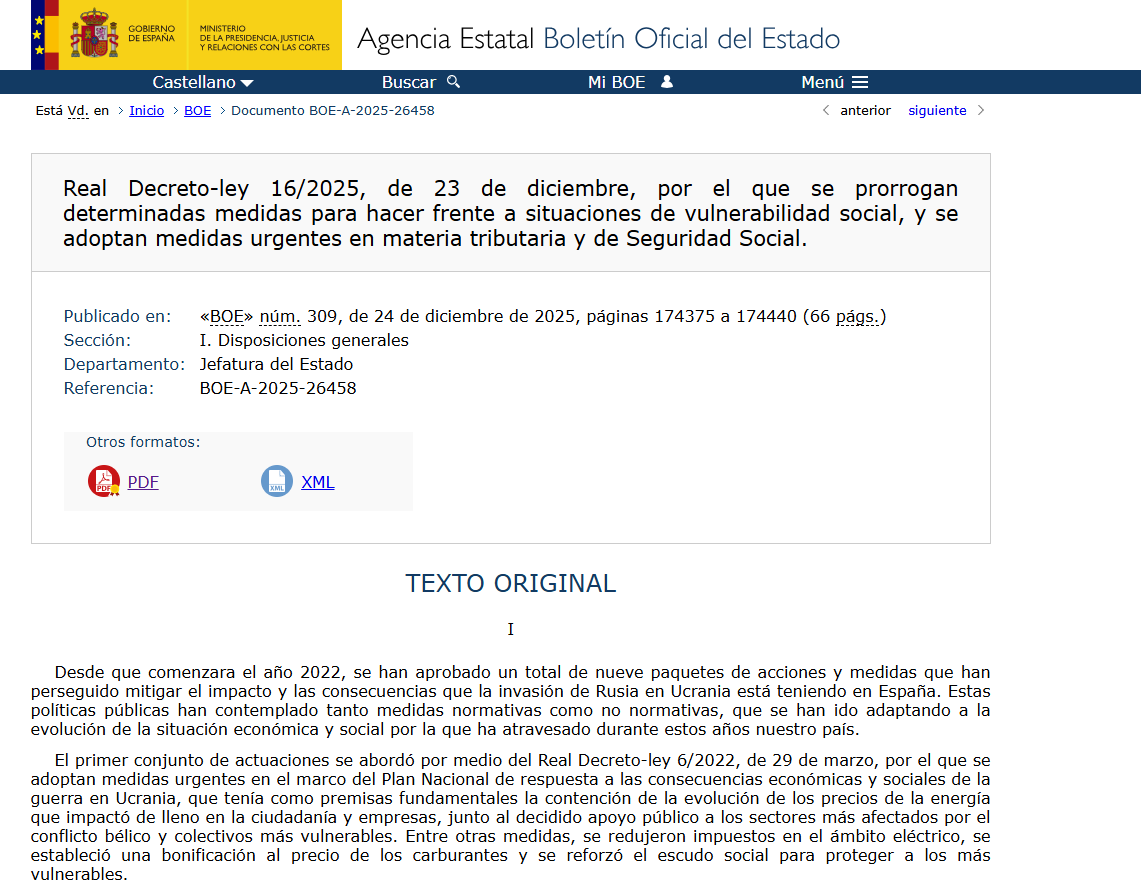 Ni un 24 de diciembre sin su #BOELaboral. Prórroga del SMI de 2025 para 2026 (mientras se negocia subida), y base máxima de cotización para 2026 de 5.101,20 euros mensuales (entre otras medidas)

#FelizNavidad para toda la comunidad de X y, en especial, para los laboralistas.