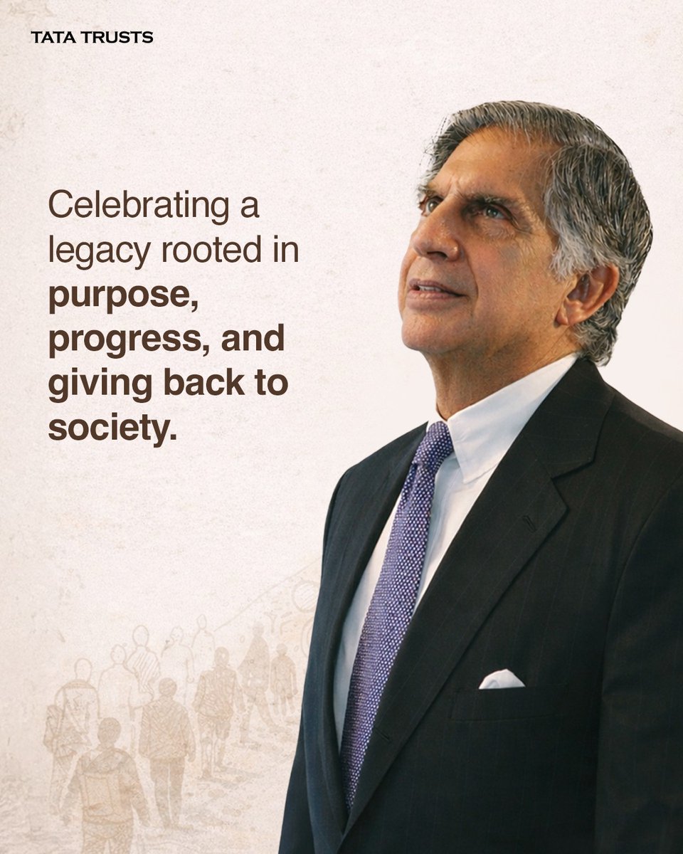 Remembering our late Chairman, Mr. Ratan N. Tata, who believed true philanthropy is never personal, and leadership is a responsibility to turn influence into positive change.

Under his guidance, philanthropy evolved from charity to a strategic, results-driven approach,